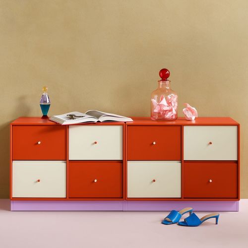 Белый плинтус - 1207 - Montana Furniture - черный / серый / розовый