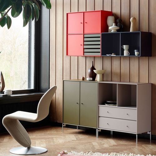 Настенный буфет - 1325 - Montana Furniture - современный / из лакированной МДФ / с выдвижными ящиками
