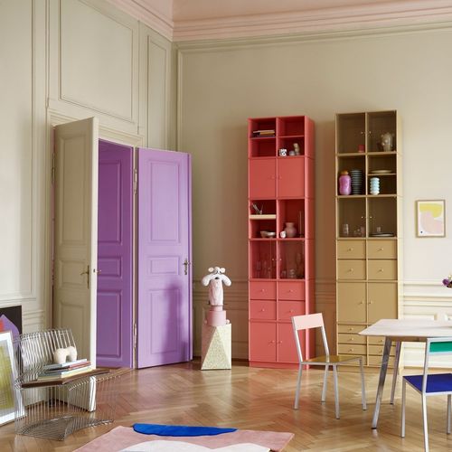 Модульный книжный шкаф - 6113 - Montana Furniture - настенный / современный / из лакированной МДФ