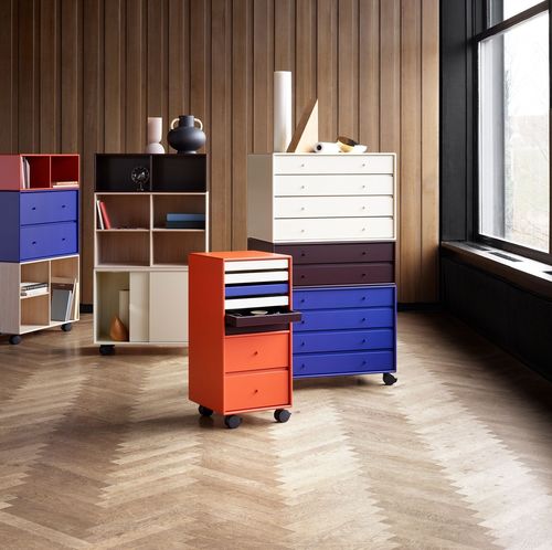 Модульный стеллаж - 7112 - Montana Furniture - современный / из лакированной МДФ / со встроенным ящиком