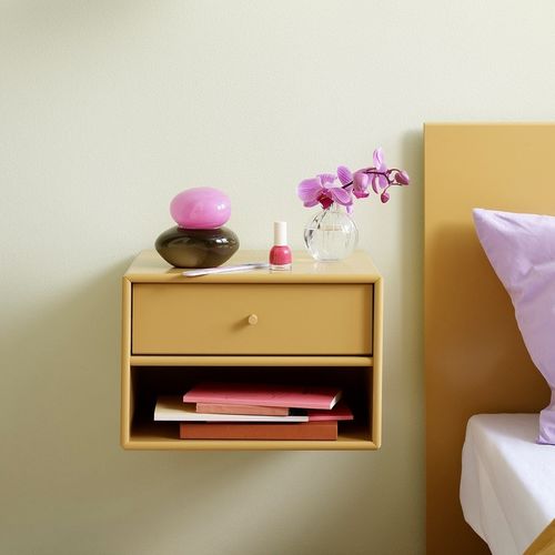 Современный ночной столик - DASH - Montana Furniture - из лакированной МДФ / с основанием из лакированной МДФ / прямоугольный