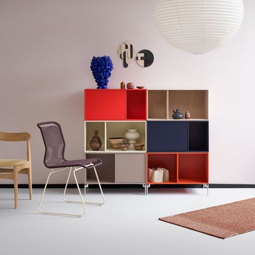 Высокий буфет - FLUTTER - Montana Furniture - современный / из лакированной МДФ / с полкой