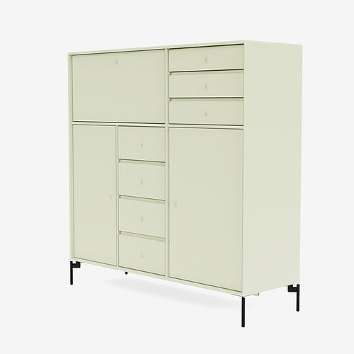 Высокий буфет - Mega 201802 - Montana Furniture - современный / из лакированной МДФ / из металла