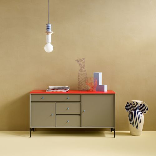 Современный буфет - Mega 200802 - Montana Furniture - из лакированной МДФ / из металла / с выдвижными ящиками