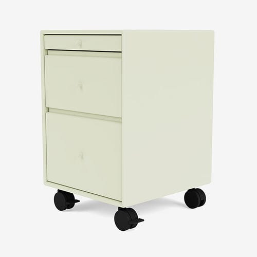Тумба под письменный стол из лакированной МДФ - 4271 - Montana Furniture - с 3 выдвижными ящиками / на роликах