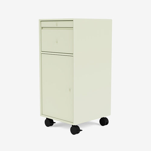 Тумба под письменный стол из лакированной МДФ - 1368 - Montana Furniture - с 3 выдвижными ящиками / на роликах