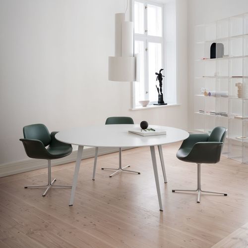 Современный обеденный стол - JW140 - Montana Furniture - из дуба / из линолеума / с основанием из алюминия