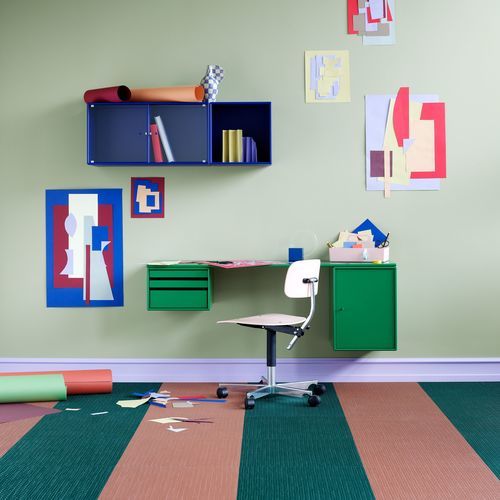 Настенный рабочий стол - WORKSHOP - Montana Furniture - современный / из лакированной МДФ / прямой