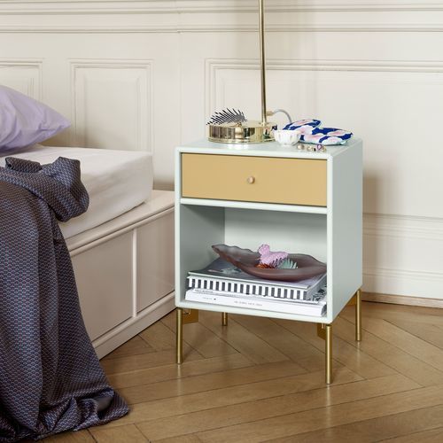 Современный ночной столик - 6262 - Montana Furniture - из лакированной МДФ / с основанием из лакированной МДФ / прямоугольный