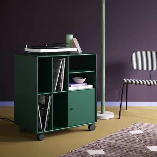 Шкаф для хранения на колесиках - SPIN II - Montana Furniture - современный / из лакированной МДФ / серый