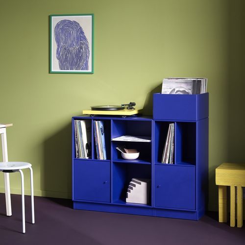 Напольный шкаф для хранения - SPIN III - Montana Furniture - современный / из лакированной МДФ / серый