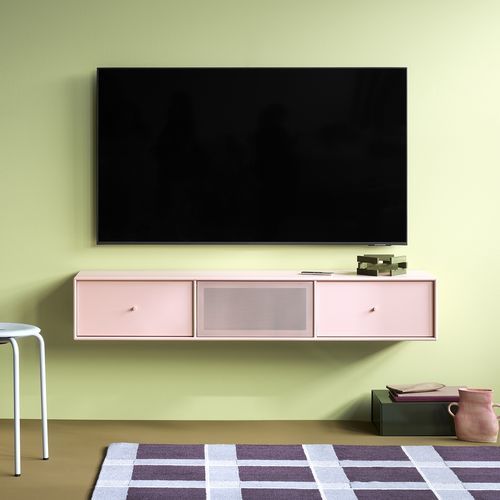 Современная тумба под телевизор - OCTAVE V  - Montana Furniture - со встроенным ящиком / из лакированной МДФ / цвет по индивидуальному заказу