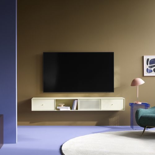 Современная тумба под телевизор - OCTAVE VII  - Montana Furniture - низкая тумба под телевизор / со встроенным ящиком / из лакированной МДФ