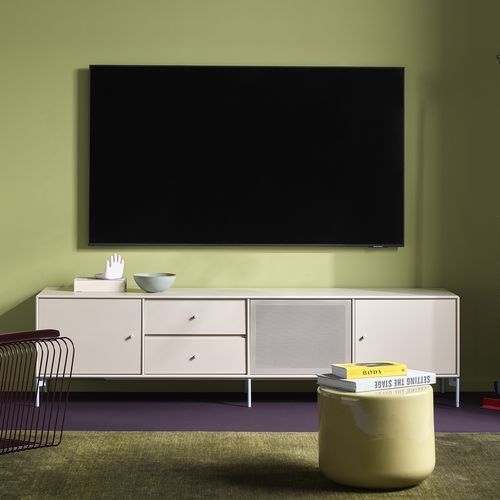 Современная тумба под телевизор - OCTAVE VIII - Montana Furniture - низкая тумба под телевизор / с выдвижными ящиками / из лакированной МДФ