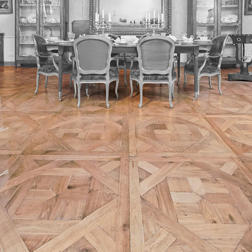 Паркет из массивной доски - PALLADIO - BOHEMIAN WORKS - из дуба / с инкрустацией / покрытый лаком
