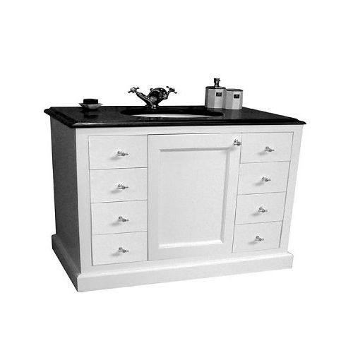 Напольная тумба под умывальник - CLASSIC BATHROOM CABINET CARLINGFORD 120CM - Windsor Bathroom Company - из цельной древесины / классическая / с выдвижными ящиками