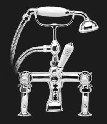 Двухрычажный смеситель для ванной - WB1820C - Windsor Bathroom Company - настольный / из никеля / из хромированного металла