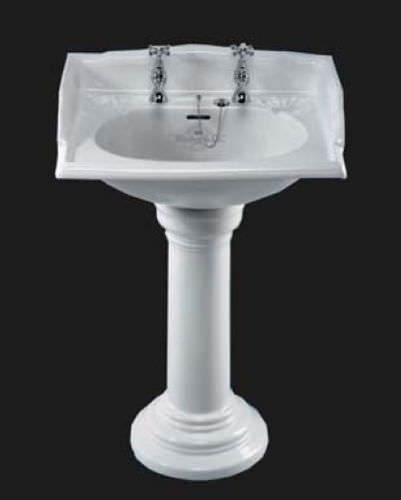 Раковина на ножке - WE2 WE3P - Windsor Bathroom Company - из керамики / прямоугольная / стилизованная