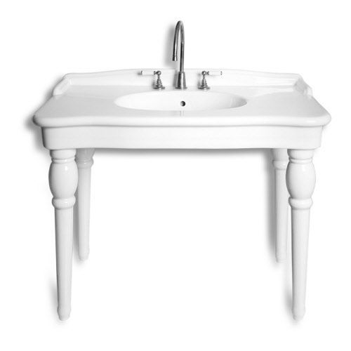 Раковина на ножке - D31 D32 - Windsor Bathroom Company - из фарфора / прямоугольная / стилизованная