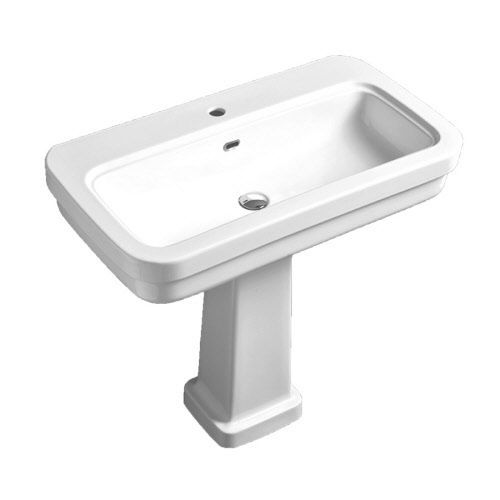 Раковина на ножке - EVO12 EVO03 - Windsor Bathroom Company - из керамики / прямоугольная / ар-деко