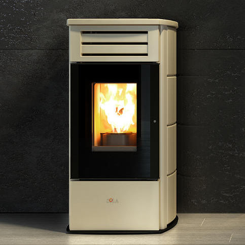 Печь-камин на пеллетах - FIRE LUX HR - COLA GF WÄRMETECHNIK - 0-5 кВ / 5 кВ...10 кВ / современная