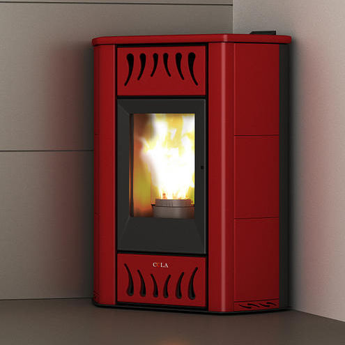 Печь с паровым котлом на пеллетах - TERMO BLITZ PLUS - COLA GF WÄRMETECHNIK - угловая / современная / из стали