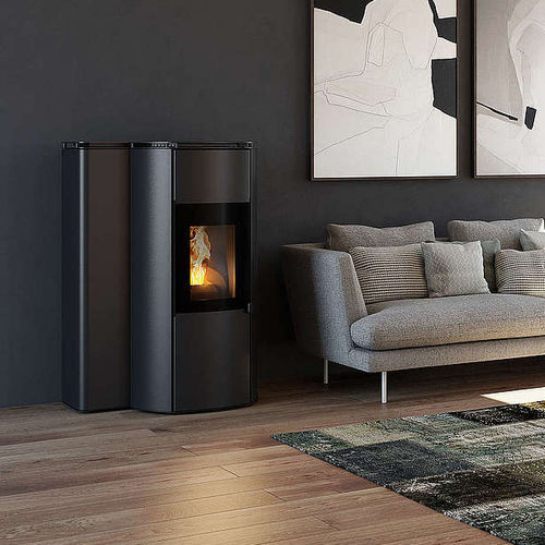 Печь-камин на дровах - ECO CIPPATINA - CS THERMOS S.R.L. - на пеллетах / 10 кВ...20 кВ / отдельностоящая