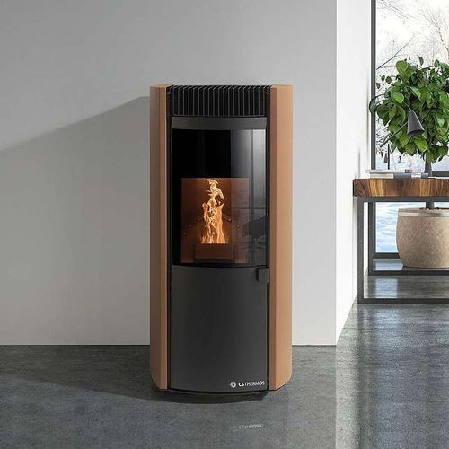 Печь-камин на пеллетах - GARDA 9 HERMETIC - CS THERMOS S.R.L. - на биомассе / 0-5 кВ / 5 кВ...10 кВ