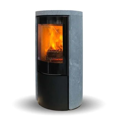 Печь-камин на дровах - COZY MODERN SOAPSTONE - Jydepejsen A/S - отдельностоящая / современная / из стеатита