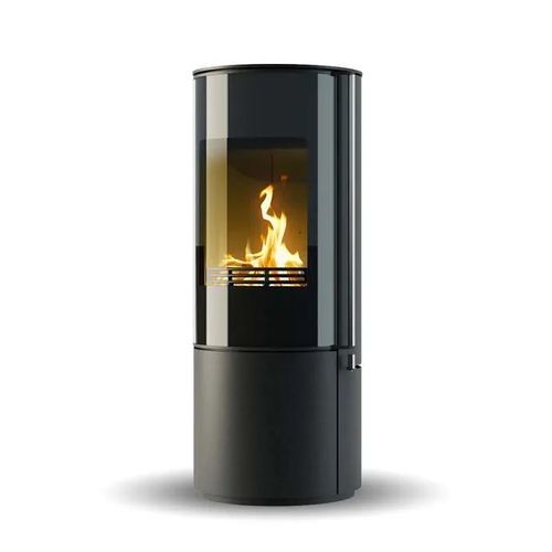 Печь-камин на дровах - OMEGA BASIC - Jydepejsen A/S - отдельностоящая / минималистский дизайн / из стеатита