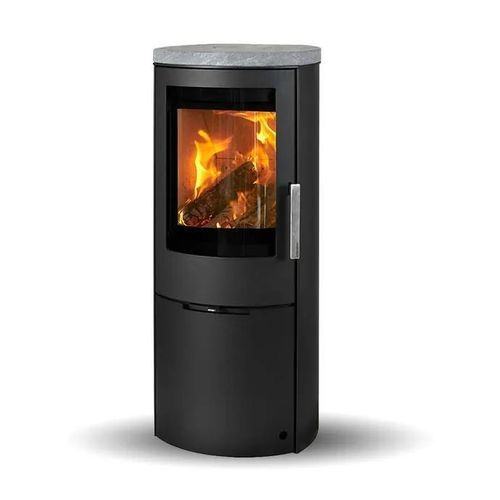 Печь-камин на дровах - MIDO SOAPSTONE TOP - Jydepejsen A/S - отдельностоящая / современная / из чугуна