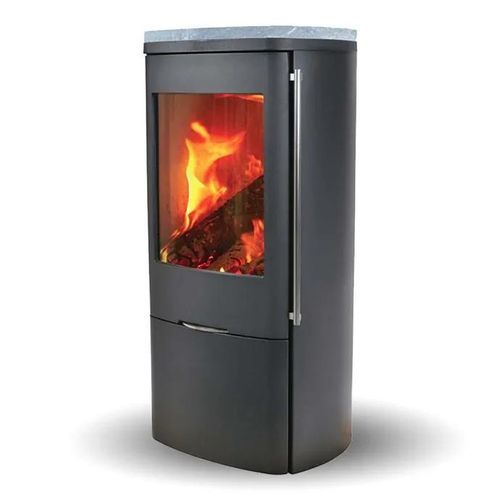 Печь-камин на дровах - SENZA SOAPSTONE TOP - Jydepejsen A/S - отдельностоящая / современная / из чугуна