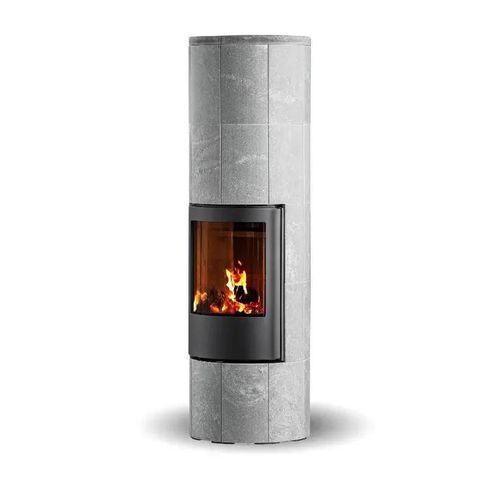 Печь-камин на дровах - TROJA 45 SOAPSTONE - Jydepejsen A/S - отдельностоящая / современная / из стеатита