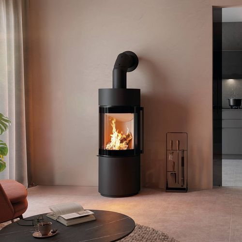Печь-камин на дровах - Passo XS - Spartherm - The Fire Company - 5 кВ...10 кВ / 0-5 кВ / напольная