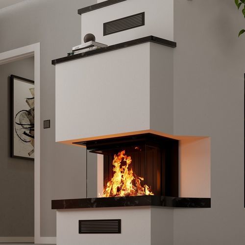 Закрытая топка на дровах - Premium A-3RL-60h - Spartherm - The Fire Company - с 3 поверхностями / из металла / встраиваемая
