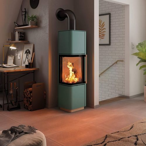 Печь-камин на дровах - Cubo L style - Spartherm - The Fire Company - 0-5 кВ / 5 кВ...10 кВ / напольная