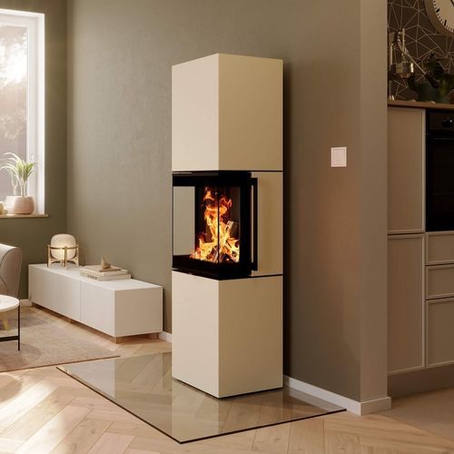 Печь-камин на дровах - Trico L - Spartherm - The Fire Company - 0-5 кВ / 5 кВ...10 кВ / напольная