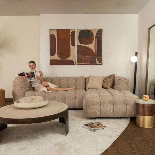 Модульный диван - BASEL L - EUROFASHION HOMETEXTILES & CONCEPTS - современный / для наружного применения / из ткани