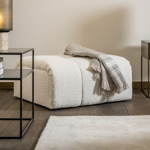 Современный пуф - CALEB - EUROFASHION HOMETEXTILES & CONCEPTS - из ткани / из пластика / квадратный