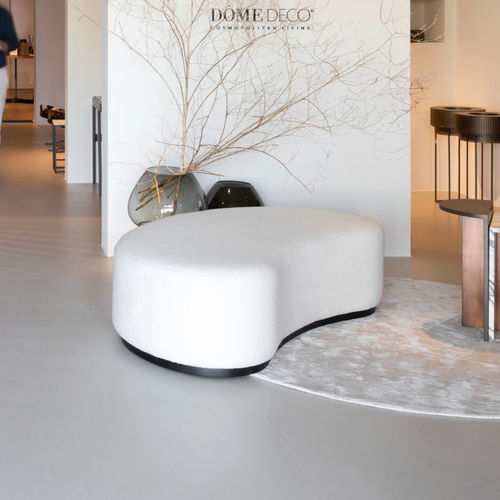 Современная оттоманка - CURVE - EUROFASHION HOMETEXTILES & CONCEPTS - из ткани / из бука / полукруглая