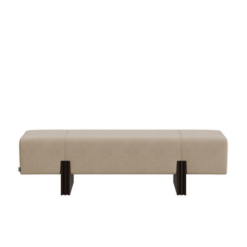 Современная банкетка - LANDON - EUROFASHION HOMETEXTILES & CONCEPTS - из ткани / с основанием из бука / из бука
