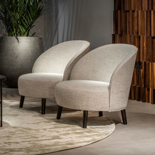 Современное кресло - BAYRON - EUROFASHION HOMETEXTILES & CONCEPTS - из ткани / из бука / с высокой спинкой