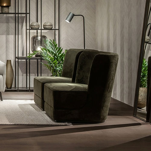 Современное кресло - HALE - EUROFASHION HOMETEXTILES & CONCEPTS - из ткани / из бука / с высокой спинкой