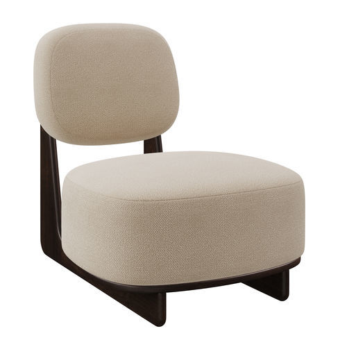 Современное низкое кресло - TATE - EUROFASHION HOMETEXTILES & CONCEPTS - из ткани / из бука / серое