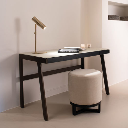 Напольный рабочий стол - KANT - EUROFASHION HOMETEXTILES & CONCEPTS - современный / из стекла / прямой