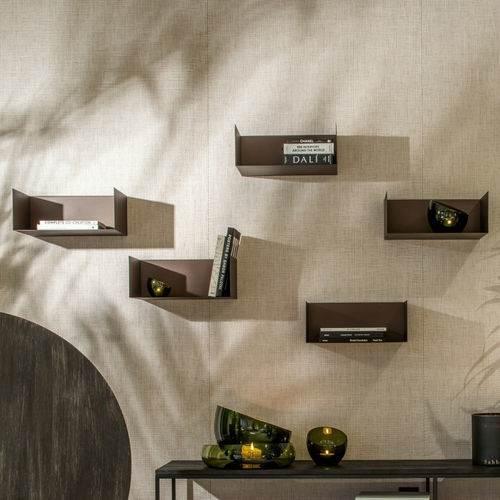 Настенный стеллаж - LUCCA - EUROFASHION HOMETEXTILES & CONCEPTS - современный / из металла / коричневый