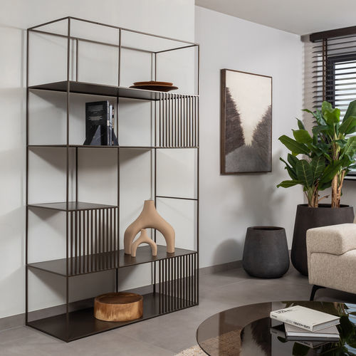 Современный стеллаж - NOME - EUROFASHION HOMETEXTILES & CONCEPTS - из железа / коричневый
