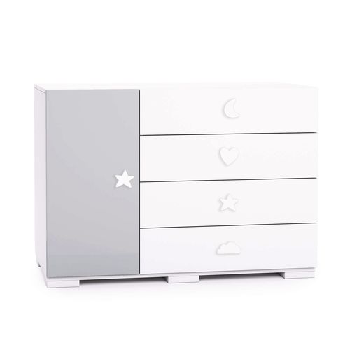Современный комод - D254G - ALONDRA - из дерева / прямоугольный / с выдвижным ящиком
