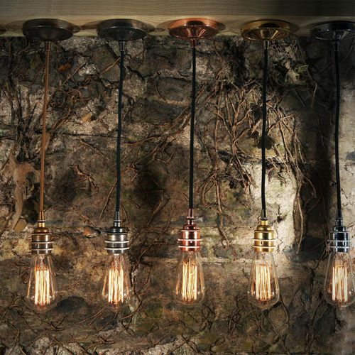 Подвесная лампа - DILI - Mullan Lighting - из латуни / винтаж / проводная