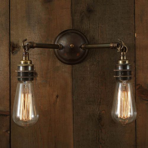 Настенный светильник индустриальный стиль - ARRIGO  - Mullan Lighting - для интерьера / из латуни / на фиксированном кронштейне